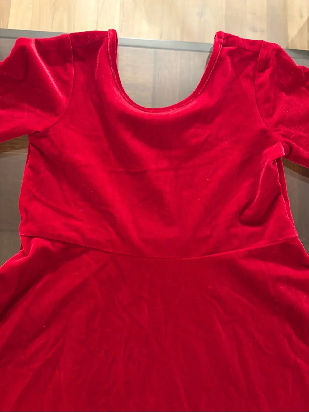 Girls' Red Velvet Long-Sleeve Dress size 4T